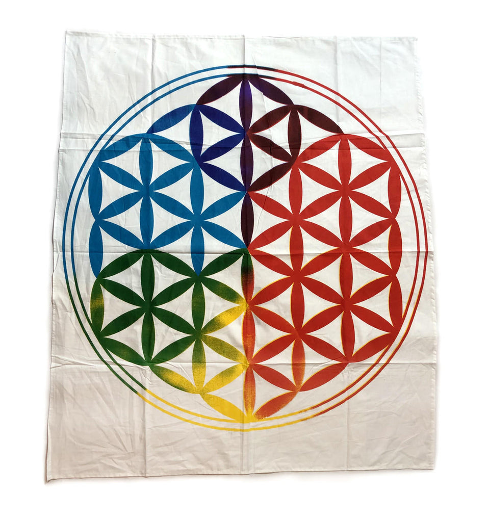 Flower of Life, 7 chakra colors approx. 36"x36"