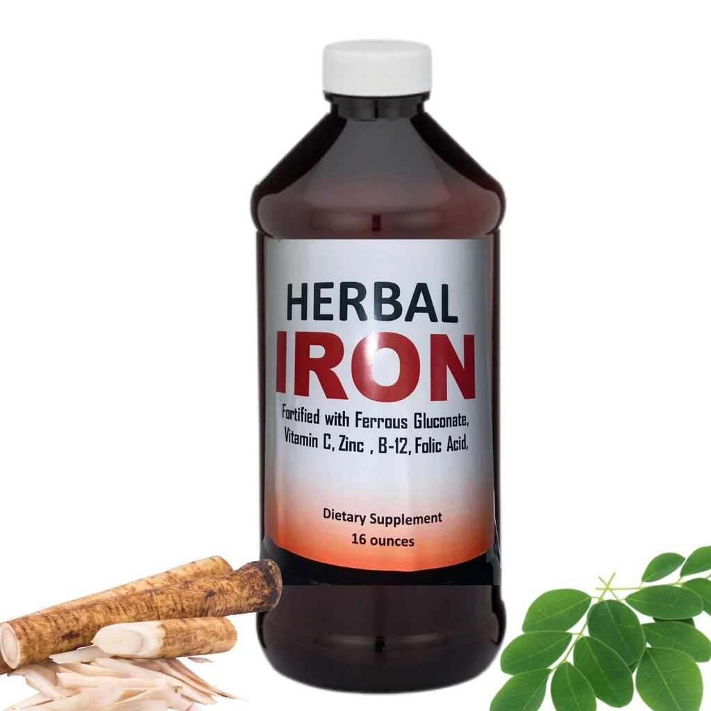 Herbal Iron - Ferrous gluconate, vitamin c, zinc,B-12, Folic Acid