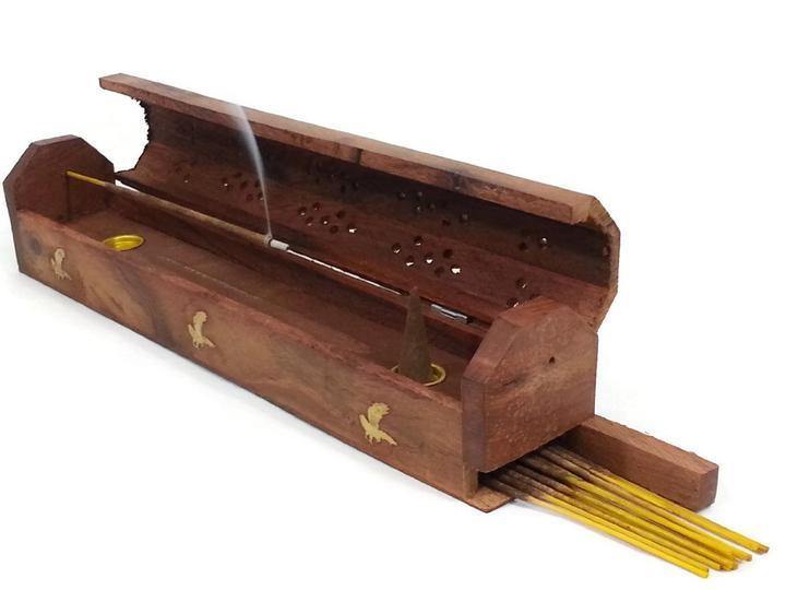 Incense Coffin Box Burner 12"L - Life Gardening Tools LLC