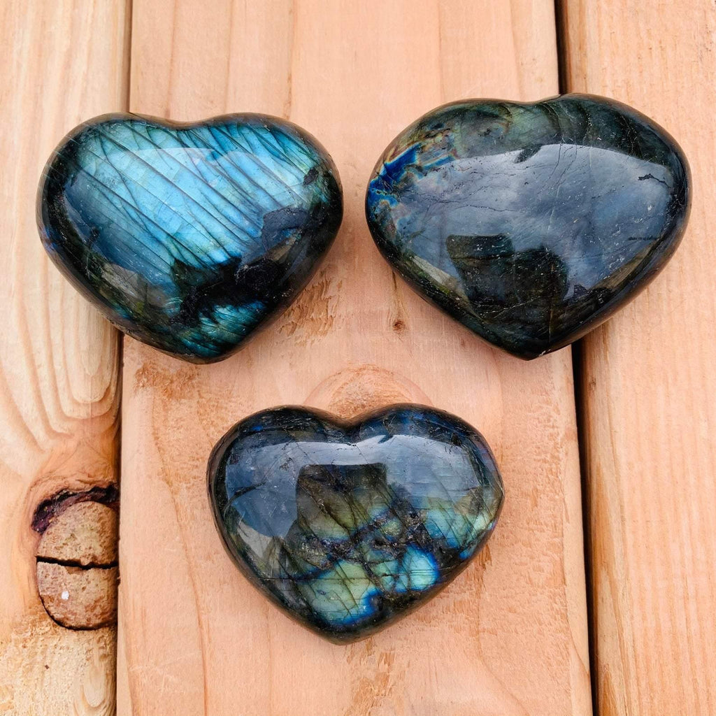 Labradorite Heart | Labradorite Crystal Hearts | Labradorite Stone Hearts | Rainbow Labradorite Heart - Life Gardening Tools LLC