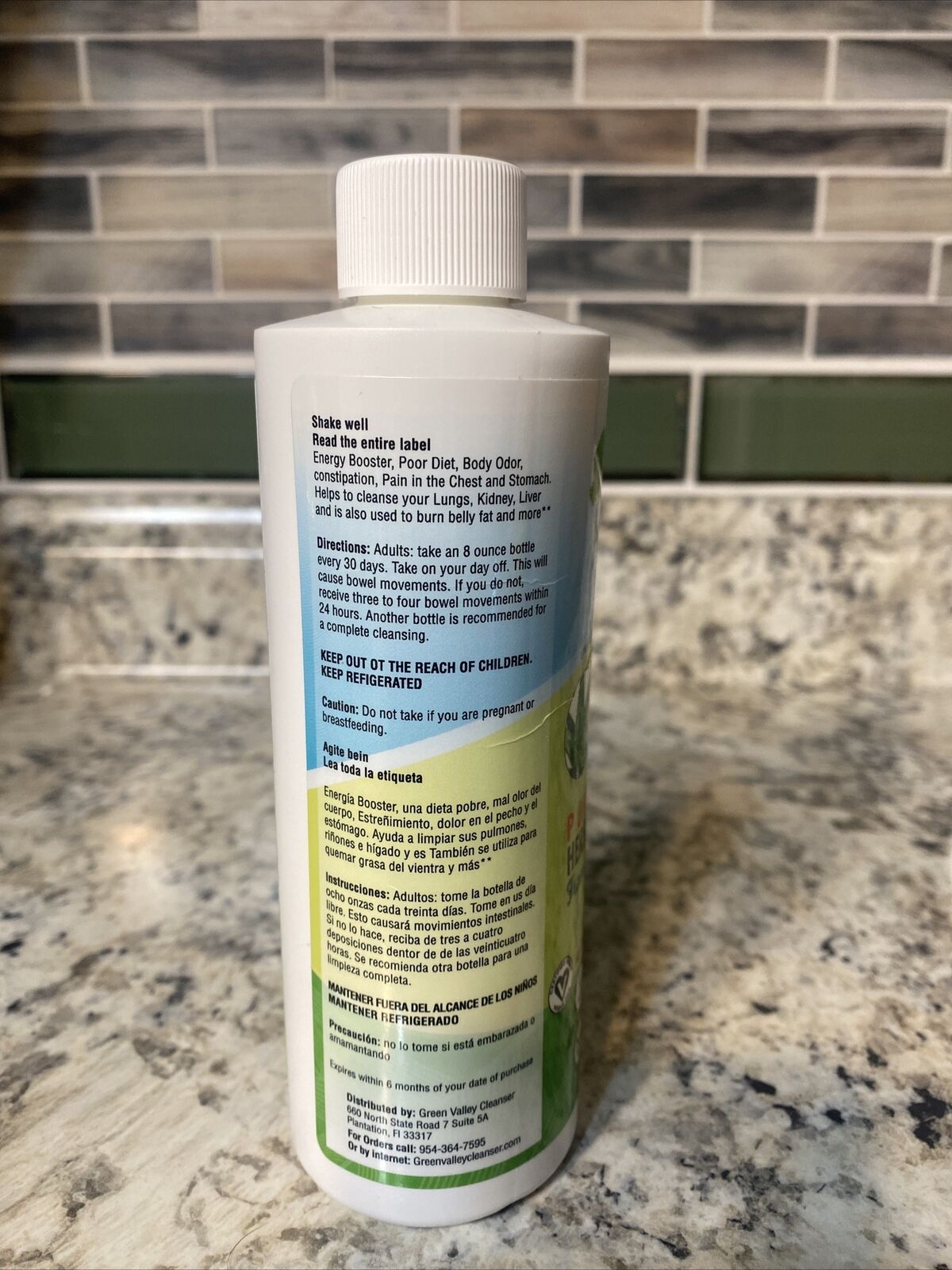 1 Day Detox 8oz, Green Valley Cleanser Power House Herbal Supplement